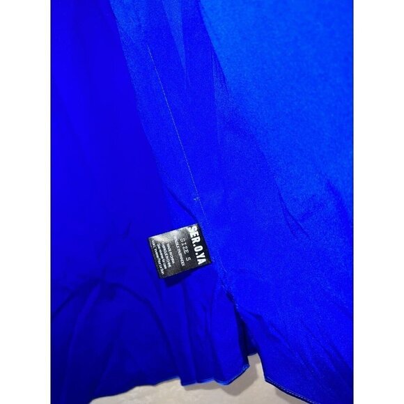 Ser.o.ya Karry Shirt 95% Silk Size Small Blue Collared Blouse Retail $395 X - Picture 8 of 15